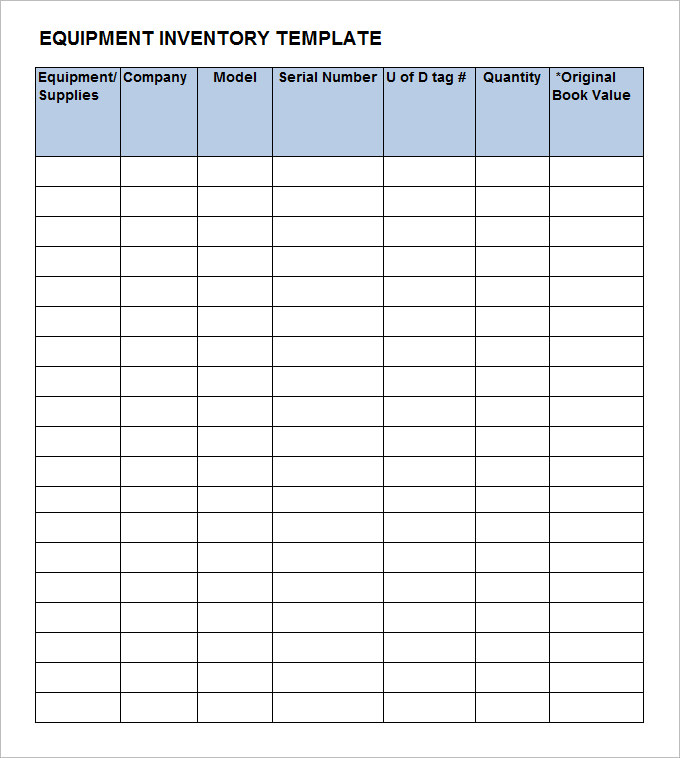 Equipment Inventory Template 14 Free Word, Excel, PDF Documents Equipment Inventory Template 14 Free Word, Excel, PDF Documents