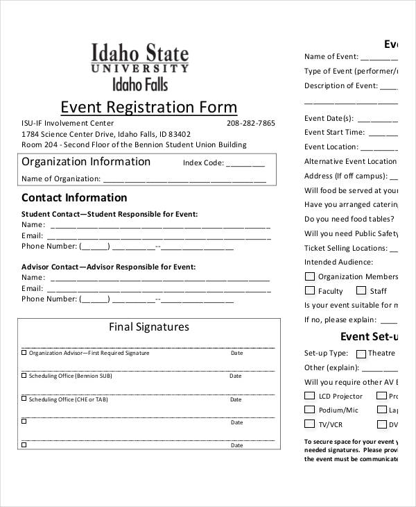 event application form template printable registration form event application form template printable registration form