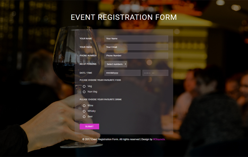 Event Registration Form a Flat Responsive Widget Template Event Registration Form a Flat Responsive Widget Template
