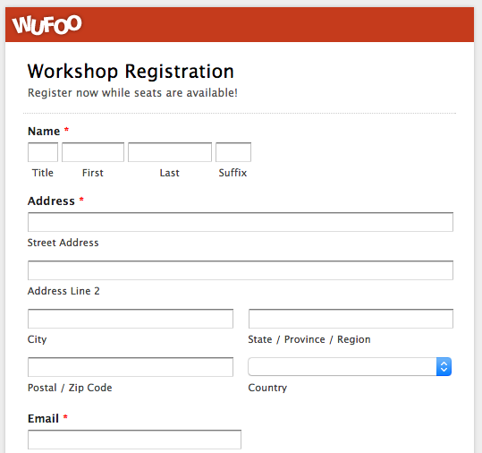 Top 5 Event Registration Form Templates! | Wufoo Top 5 Event Registration Form Templates! | Wufoo