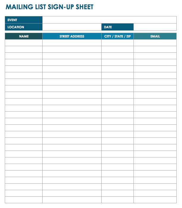 Free Sign in and Sign up Sheet Templates | Smartsheet Free Sign in and Sign up Sheet Templates | Smartsheet