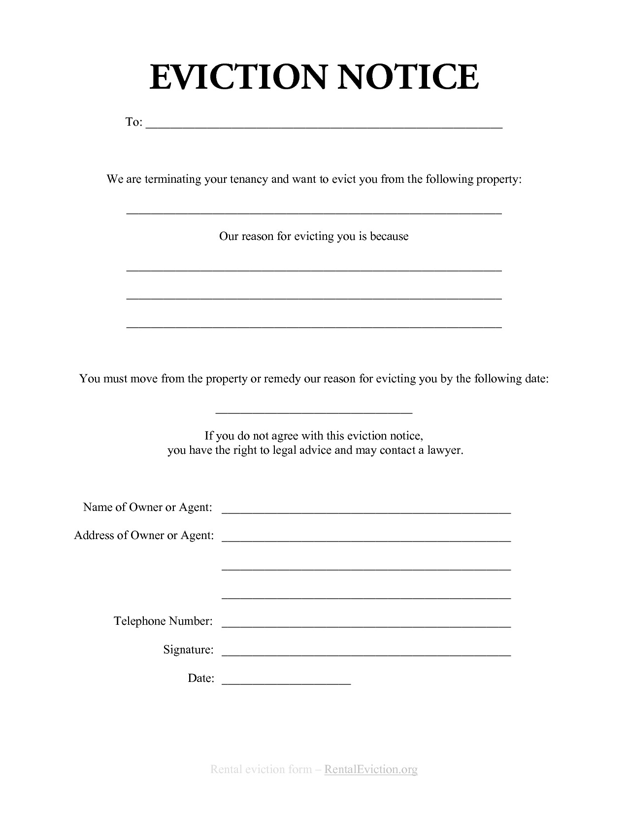 eviction notice template YouTube eviction notice template YouTube