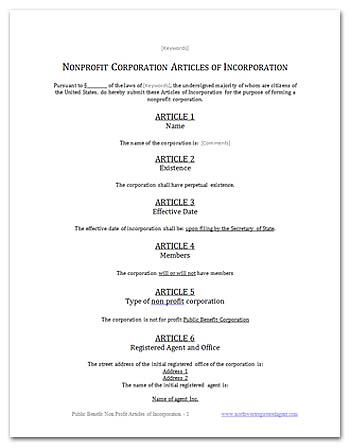 free articles of incorporation template 28 images articles of free articles of incorporation template 28 images articles of