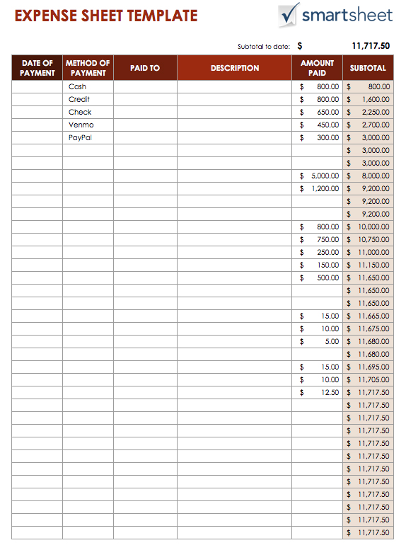 9 Expense Log Templates to Download | Sample Templates 9 Expense Log Templates to Download | Sample Templates