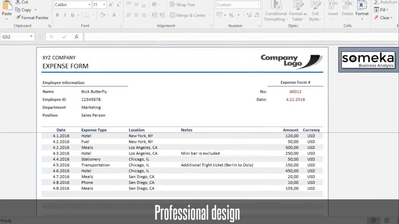 Expense Reimbursement Template Excel And Employee Expense Report Expense Reimbursement Template Excel And Employee Expense Report