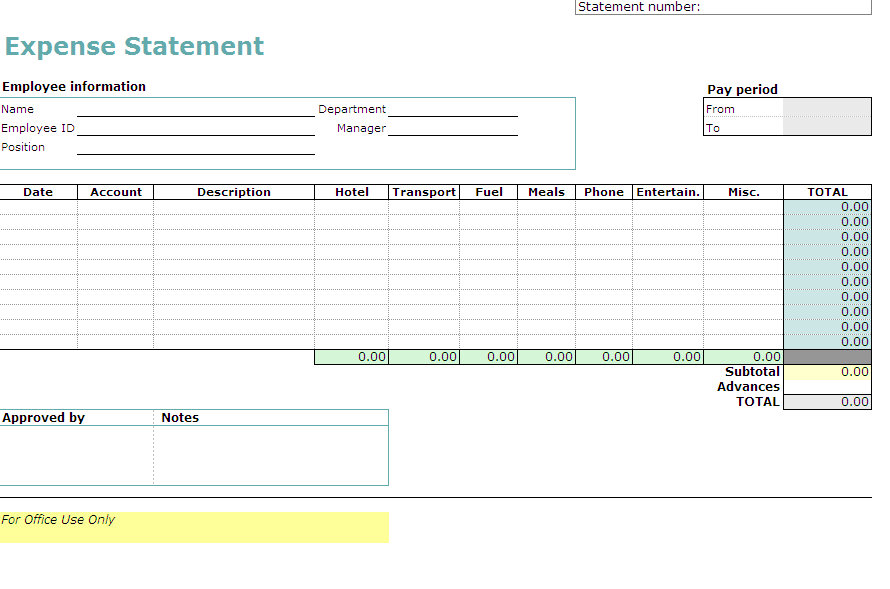 Free Expense Reimbursement Form for Excel Free Expense Reimbursement Form for Excel