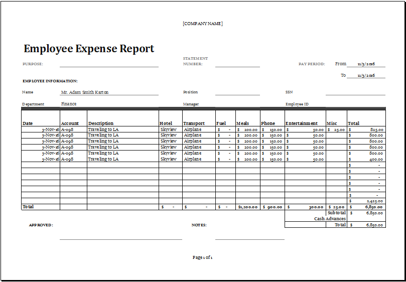 Free Excel Expense Report Template Free Excel Expense Report Free Excel Expense Report Template Free Excel Expense Report