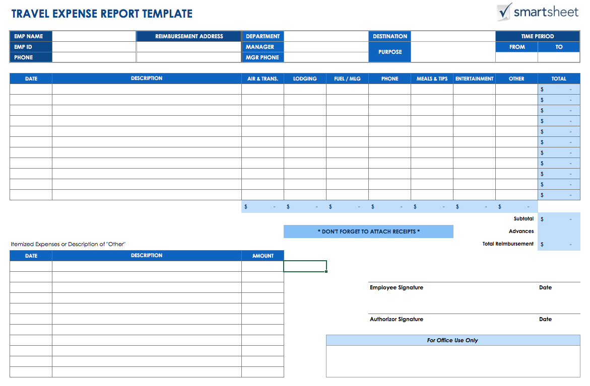 Free Excel Expense Report Template Free Excel Expense Report Template