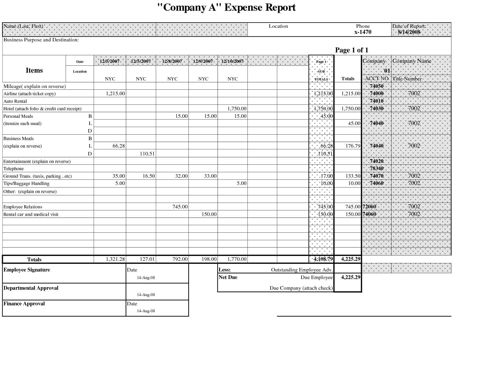 10+ Sample Expense Report Forms | Sample Templates 10+ Sample Expense Report Forms | Sample Templates