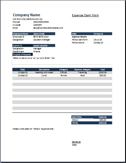business expenses form template Kleo.beachfix.co business expenses form template Kleo.beachfix.co