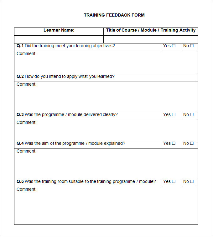 learner feedback form template feedback form template free learner feedback form template feedback form template free