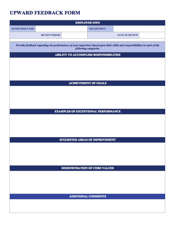 Free Employee Performance Review Templates Smartsheet Free Employee Performance Review Templates Smartsheet