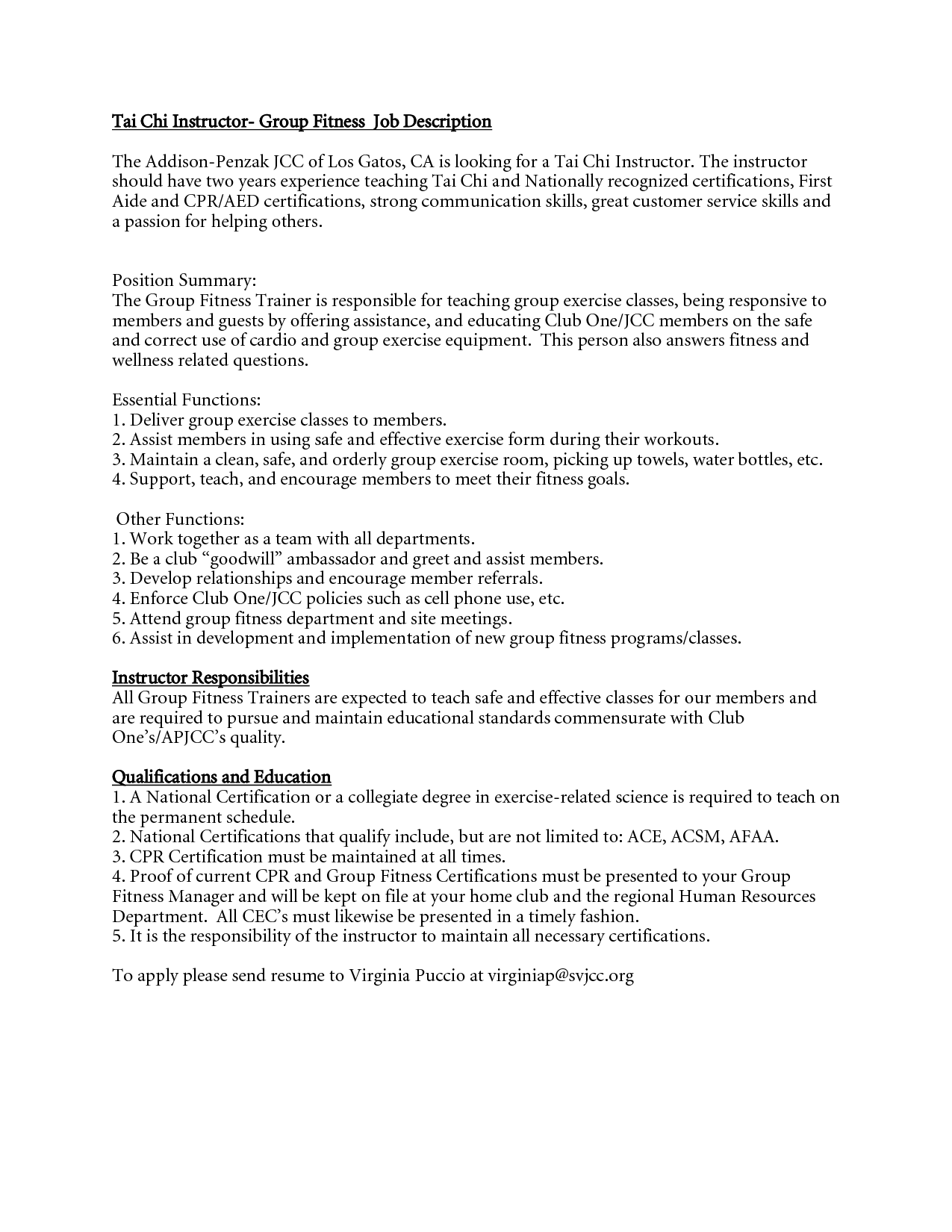 Ideas Collection Cover Letter Samples for Group Fitness Instructor Ideas Collection Cover Letter Samples for Group Fitness Instructor