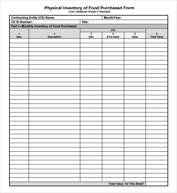 10+ Food Inventory Samples | Sample Templates 10+ Food Inventory Samples | Sample Templates
