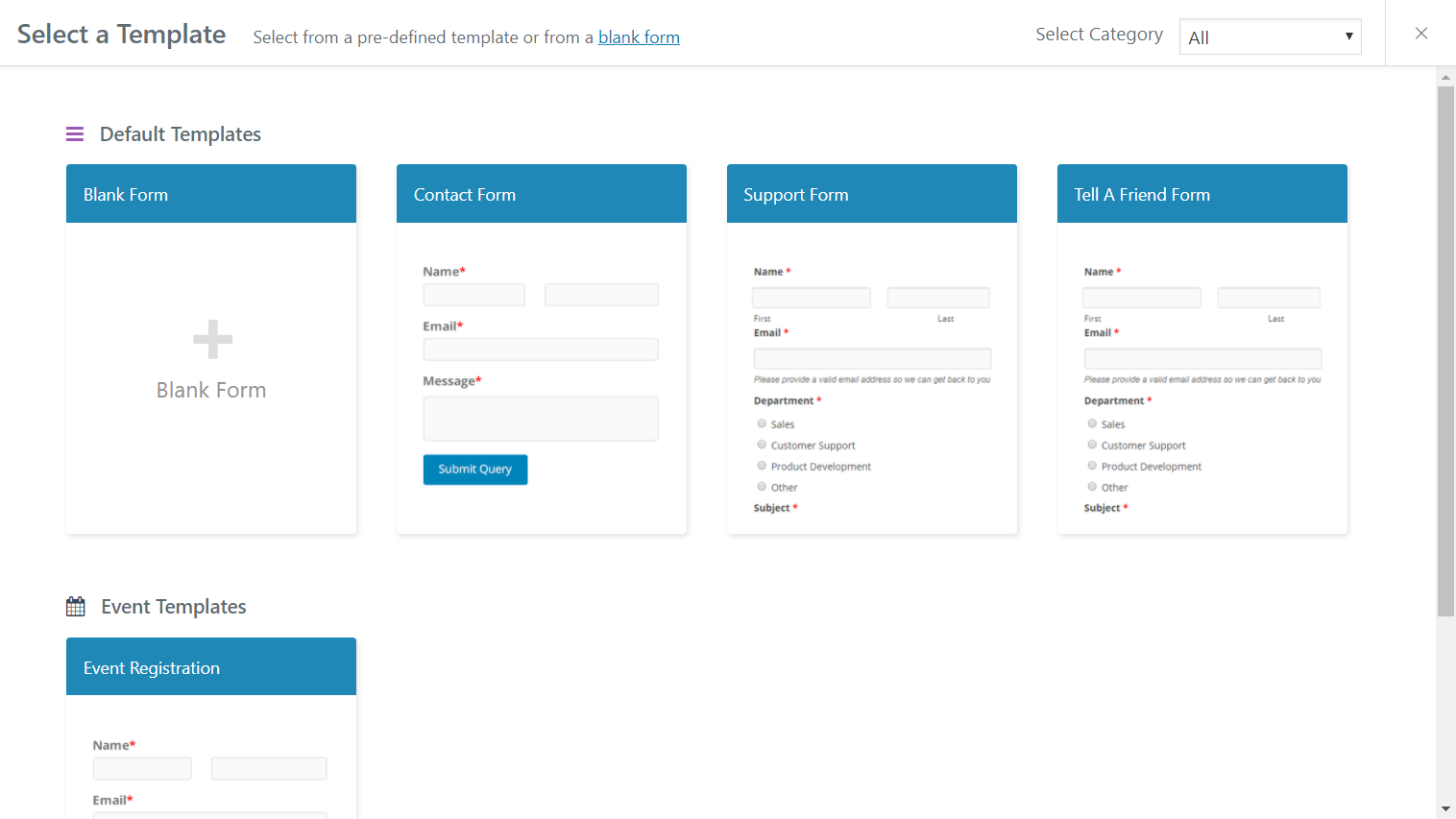 How To Use weForms Templates weDevs Documentation How To Use weForms Templates weDevs Documentation