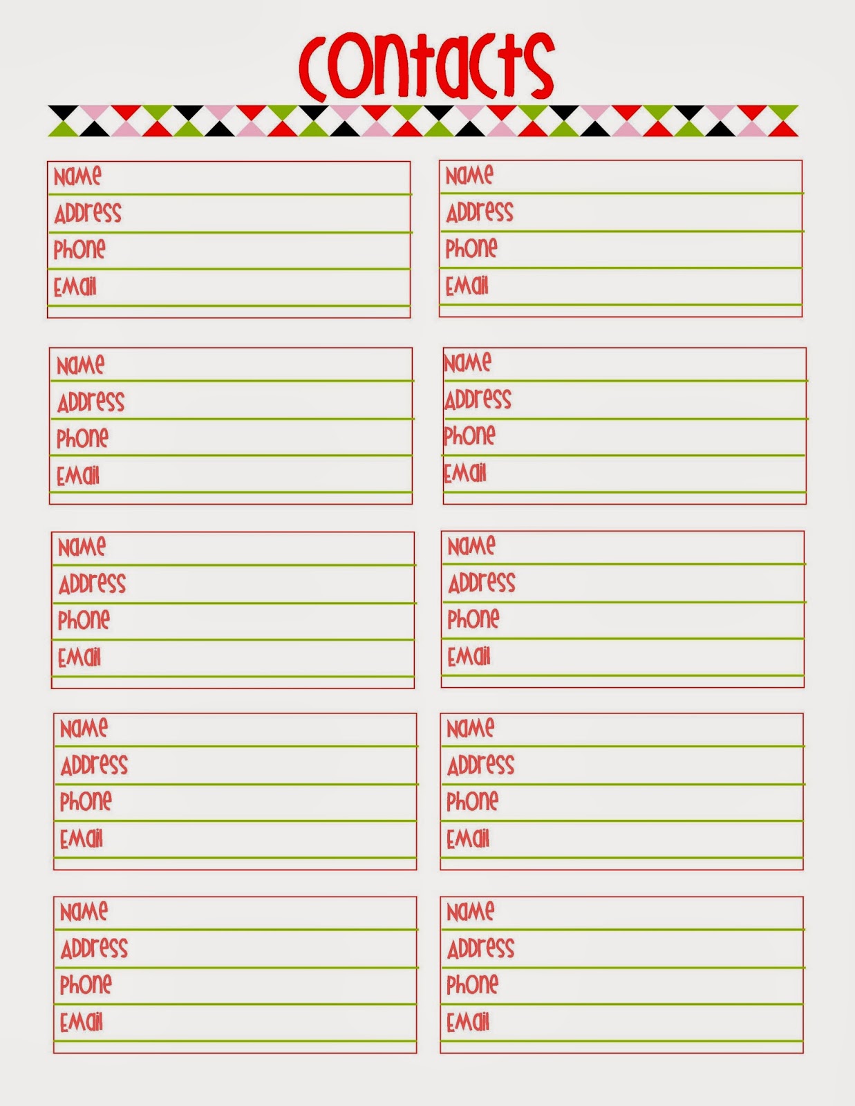 Contact List Template 4 Free Word, PDF Documents Download | Free Contact List Template 4 Free Word, PDF Documents Download | Free