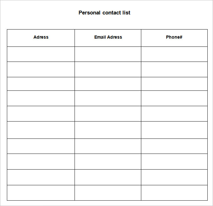 contacts list template Kleo.beachfix.co contacts list template Kleo.beachfix.co