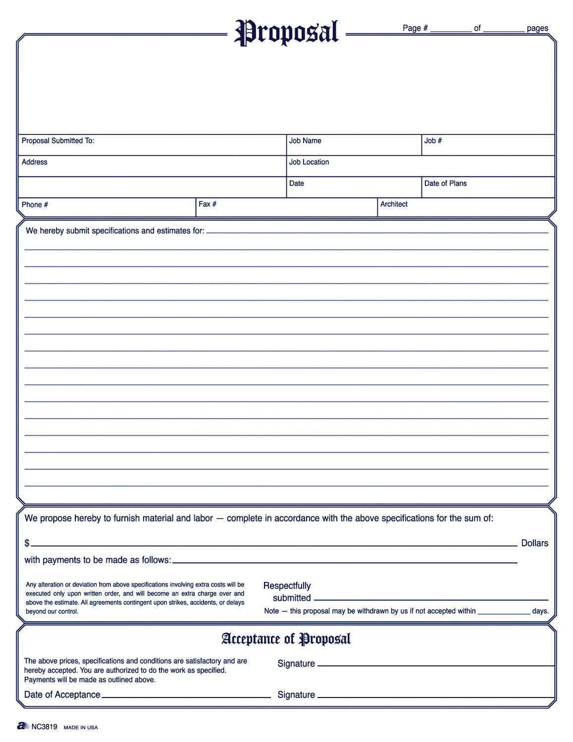 free contractor proposal forms templates free contractor proposal free contractor proposal forms templates free contractor proposal