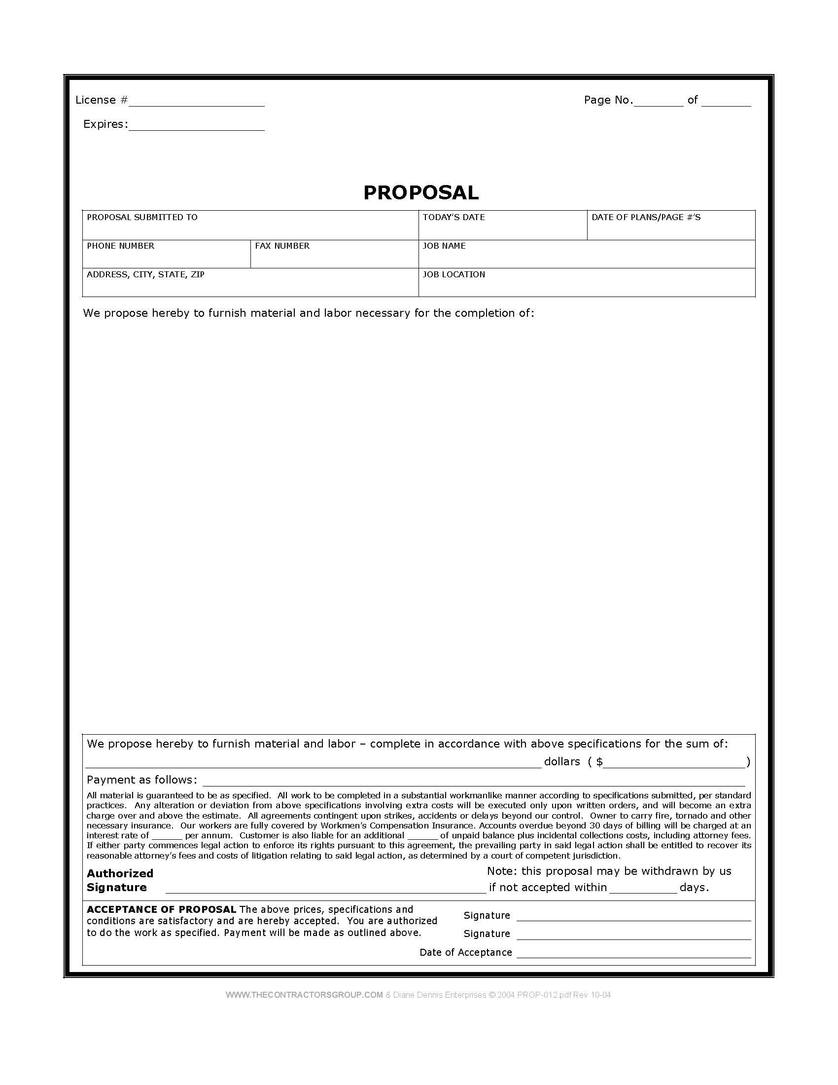 proposal forms free Kleo.beachfix.co proposal forms free Kleo.beachfix.co