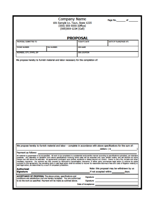 contractor s proposal forms free Kleo.beachfix.co contractor s proposal forms free Kleo.beachfix.co