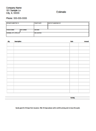 Free Print Contractor Proposal Forms | Construction Proposal Form Free Print Contractor Proposal Forms | Construction Proposal Form