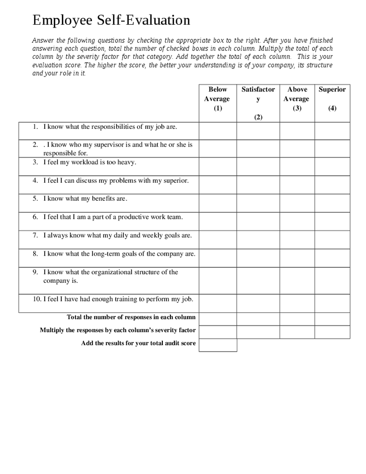 printable pdf free employee self evaluation forms printable printable pdf free employee self evaluation forms printable