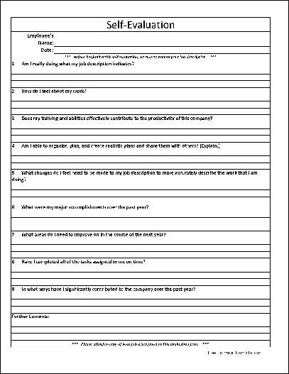 free employee self evaluation template forms Google Search free employee self evaluation template forms Google Search