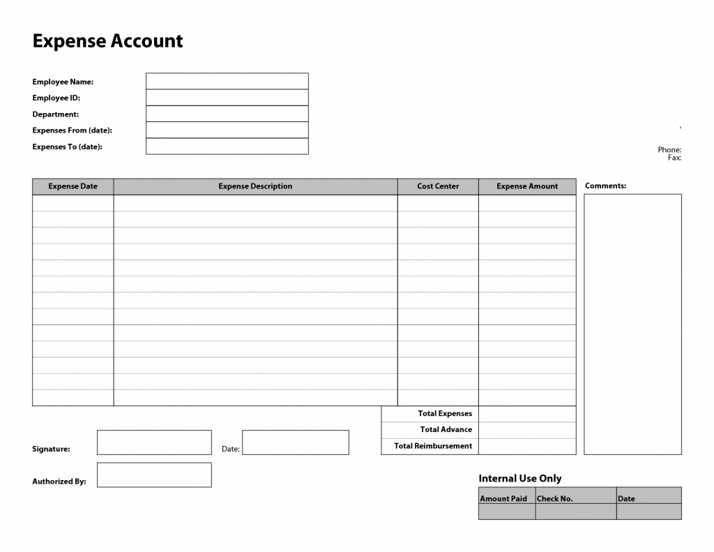 Free Expense Report Form | Liputan TV