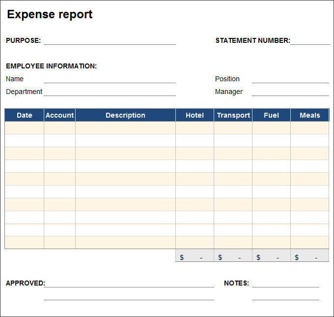 Free Excel Expense Report Template Free Excel Expense Report Template
