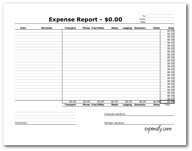 Free Basic Expense Report From Formville Free Expense Reports Free Basic Expense Report From Formville Free Expense Reports