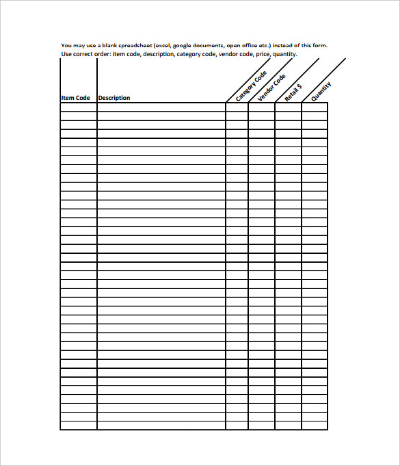 free excel sample blank inventory spreadsheet templates Free free excel sample blank inventory spreadsheet templates Free