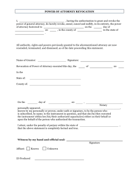 Printable Revoke Power of Attorney Form Legal Pleading Template Printable Revoke Power of Attorney Form Legal Pleading Template