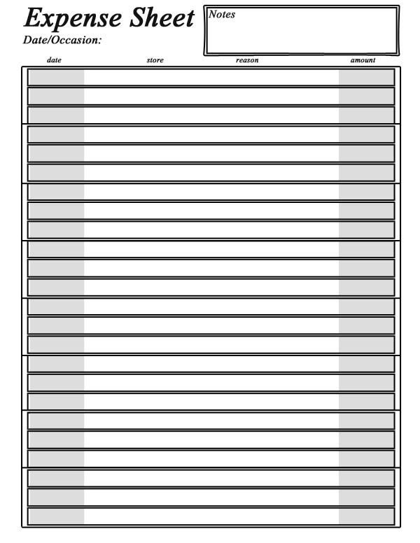 printable expense worksheet Kleo.beachfix.co printable expense worksheet Kleo.beachfix.co