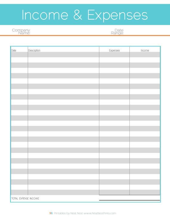 Free+Printable+Income+Expense+Tracker | business | Pinterest Free+Printable+Income+Expense+Tracker | business | Pinterest