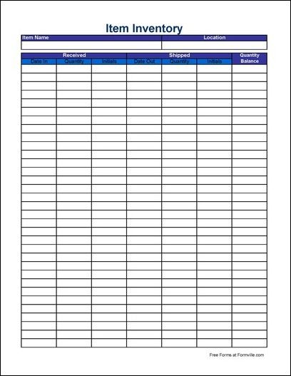 Free Printable Inventory Sheets | Here is a preview of the Free Printable Inventory Sheets | Here is a preview of the