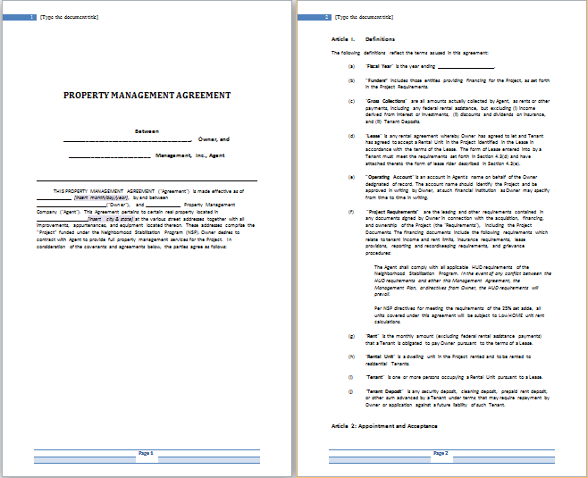 property management agreement template free property management property management agreement template free property management
