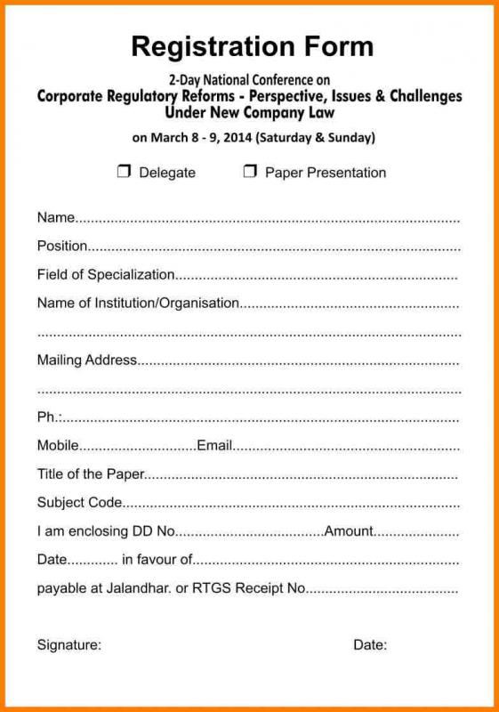 free registration forms template   Tier.brianhenry.co