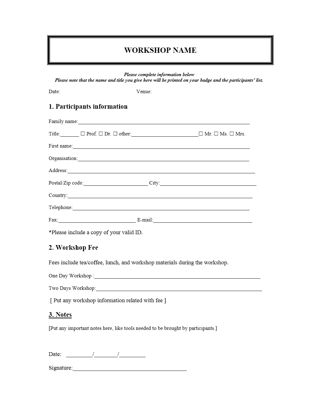 free registration forms template   Tier.brianhenry.co