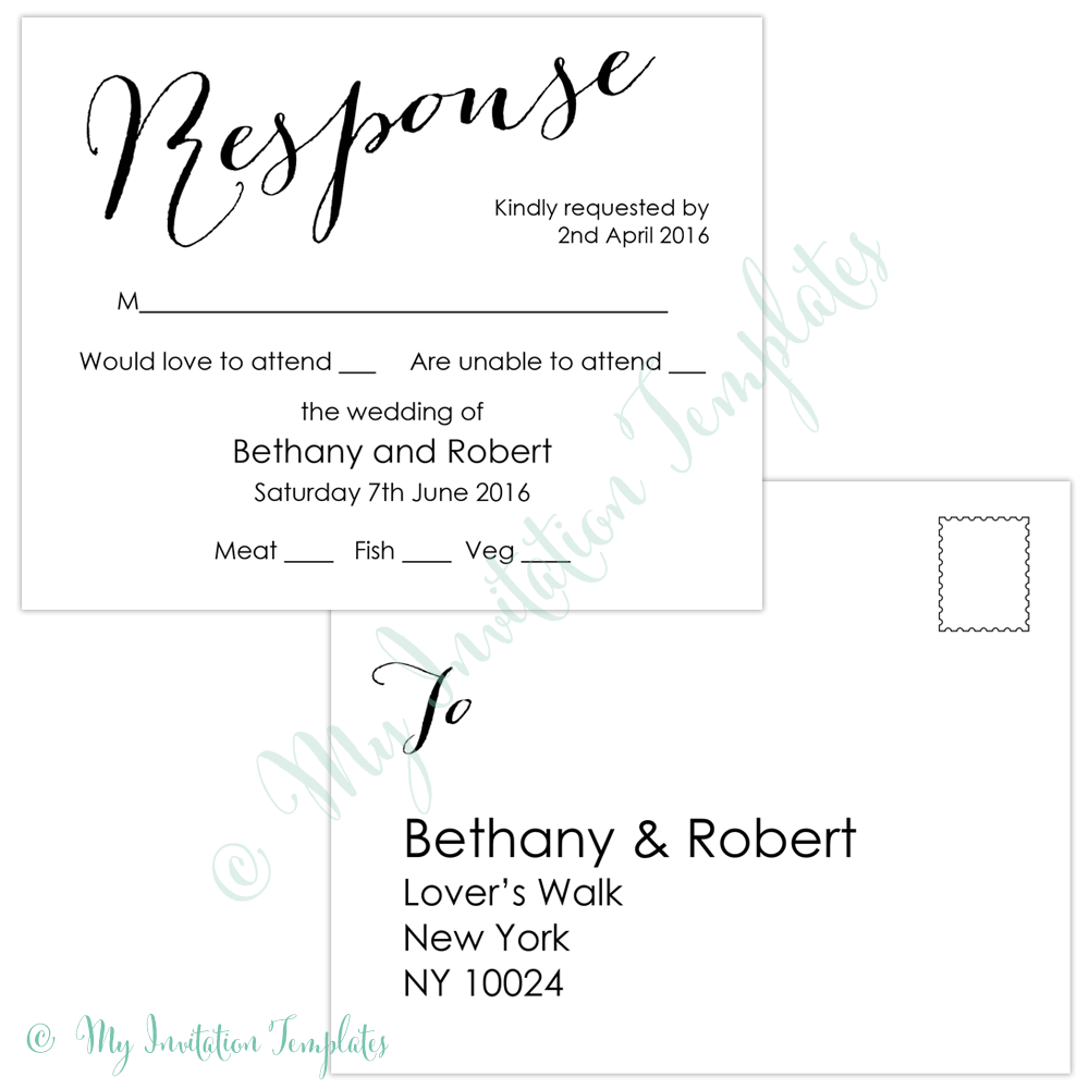 wedding rsvp postcard templates free Kleo.beachfix.co wedding rsvp postcard templates free Kleo.beachfix.co