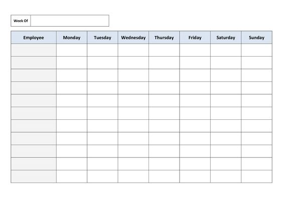 Free Work Schedule Templates for Word and Excel Free Work Schedule Templates for Word and Excel