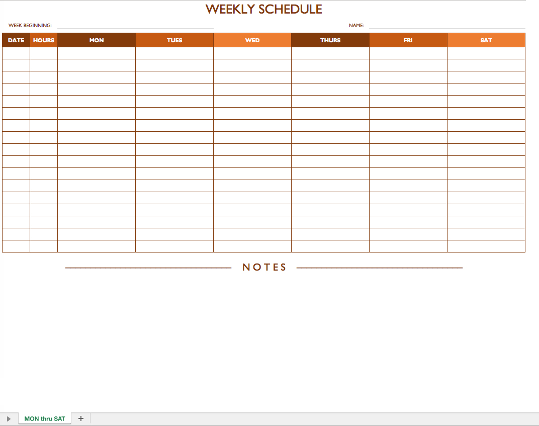 Free Work Schedule Templates for Word and Excel Free Work Schedule Templates for Word and Excel