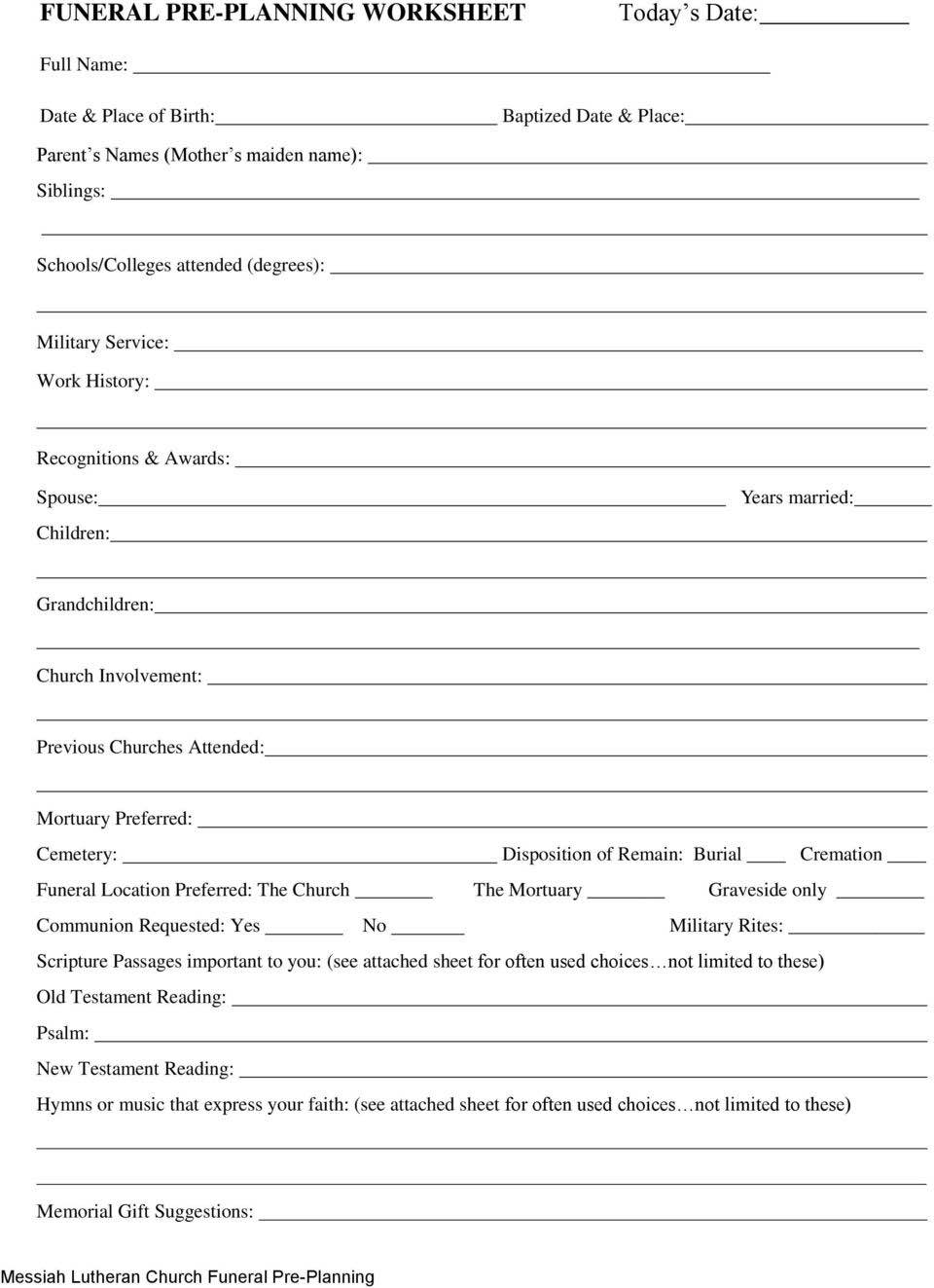 Free Printable Funeral Program Planner | Funeral Program Templates Free Printable Funeral Program Planner | Funeral Program Templates