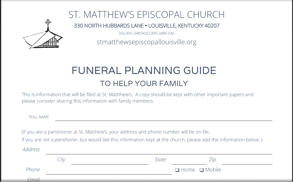 Pre Need Funeral Planning Form Proga | Info Pre Need Funeral Planning Form Proga | Info