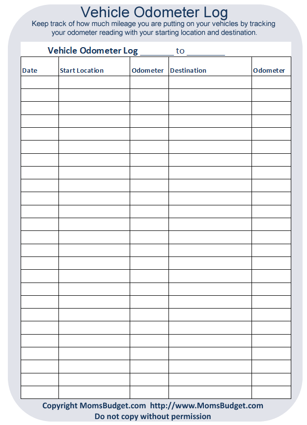 Free Mileage Tracking Log and Mileage Reimbursement Form Free Mileage Tracking Log and Mileage Reimbursement Form