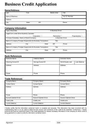 Credit Application Forms Small Business Free Forms Credit Application Forms Small Business Free Forms