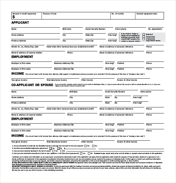Credit Application Template 32+ Examples in PDF, Word | Free Credit Application Template 32+ Examples in PDF, Word | Free