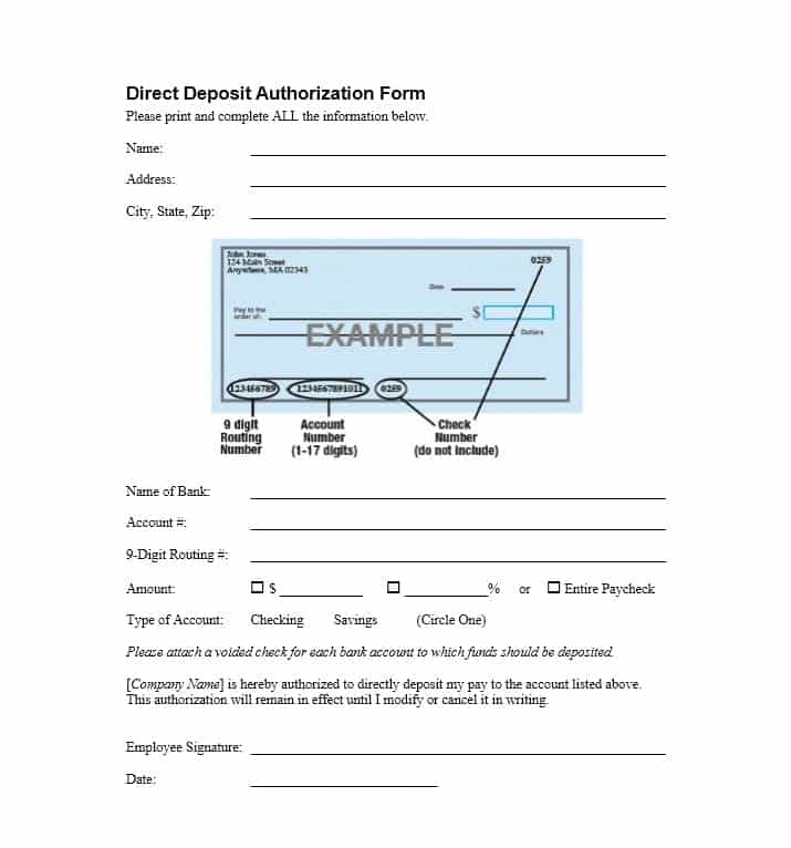 Direct Deposit Form Template 9+ Free PDF Documents Download Direct Deposit Form Template 9+ Free PDF Documents Download