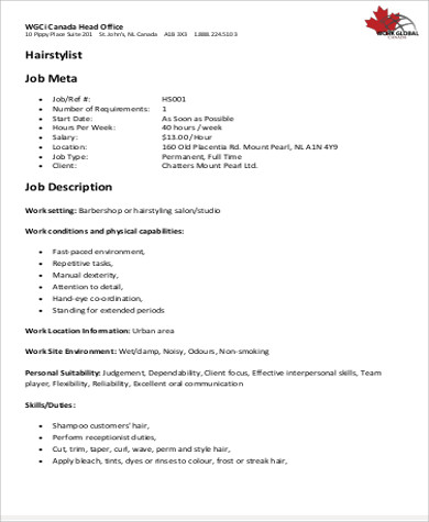 Hair stylist job description resume Hair stylist job description resume