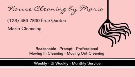 Girly Cleaning Services Business Cards Page 1 Girly Business Cards Girly Cleaning Services Business Cards Page 1 Girly Business Cards