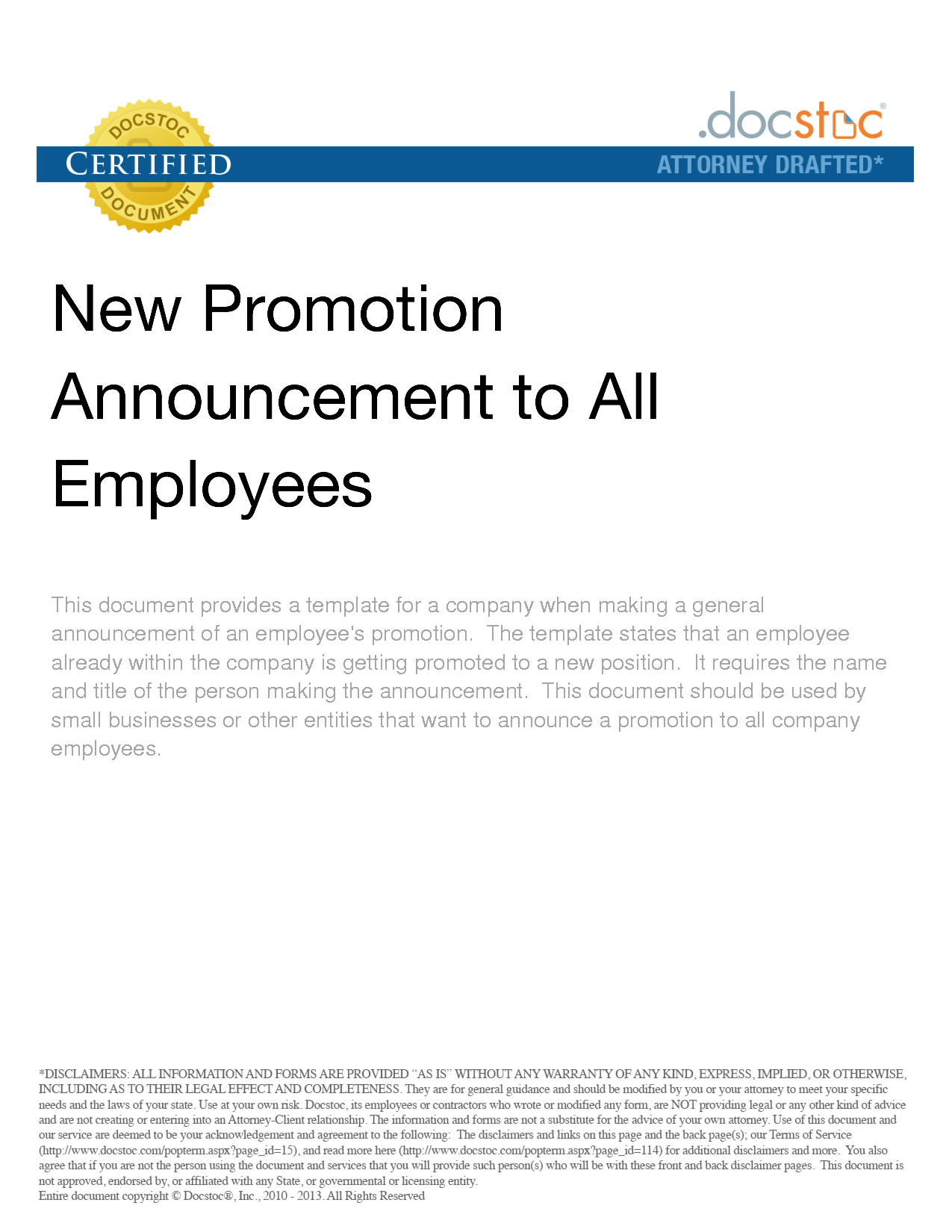 Promotion Announcement Email Template Internal Promotion Promotion Announcement Email Template Internal Promotion